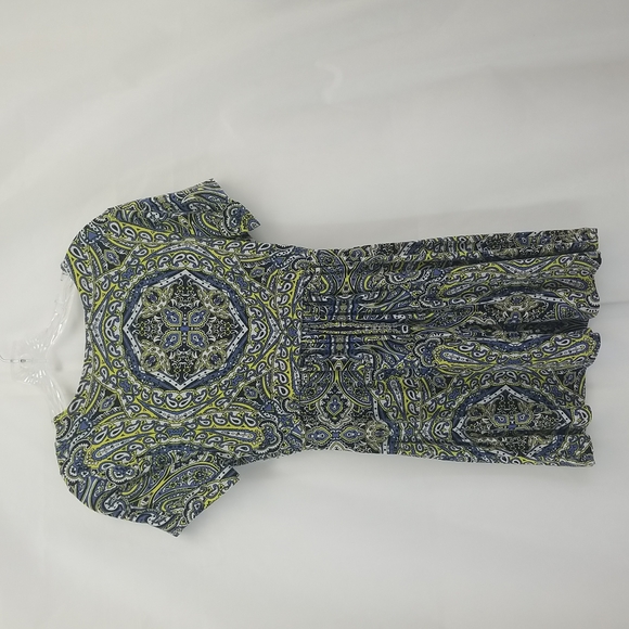 SOMA Live Lounge Wear Luxuriously Soft Paisley Print Twist Front Top Tunic Shirt - Picture 3 of 13